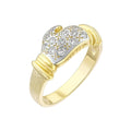 9ct Yellow Gold Glove Ring Weight 5gr Set with Cz Stones
