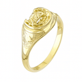 9ct Yellow Gold Horsehead and Horseshoe Ring Weight 3.5g