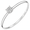 9ct White Gold Natural Diamond Engagement Ring