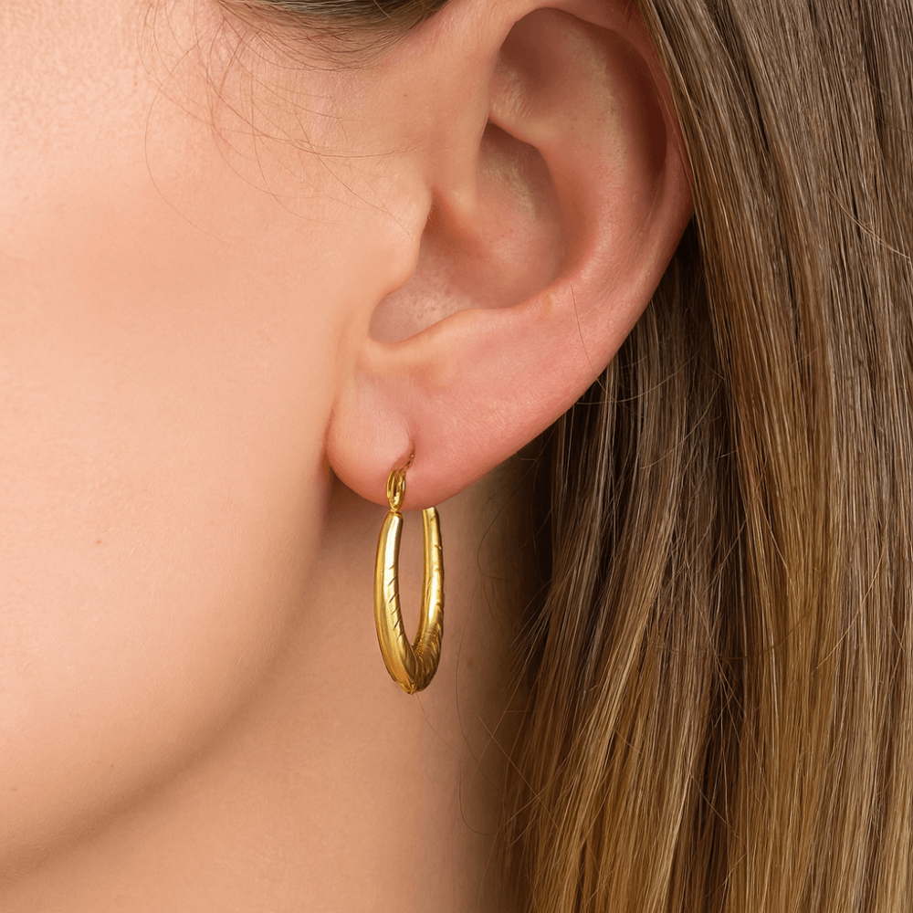 Creole Textured Mini - detail view | Prime Jewellery