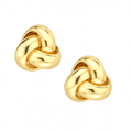 Tri Colour Gold Love Knot Stud Earrings 9ct Gold | Prime Jewellery