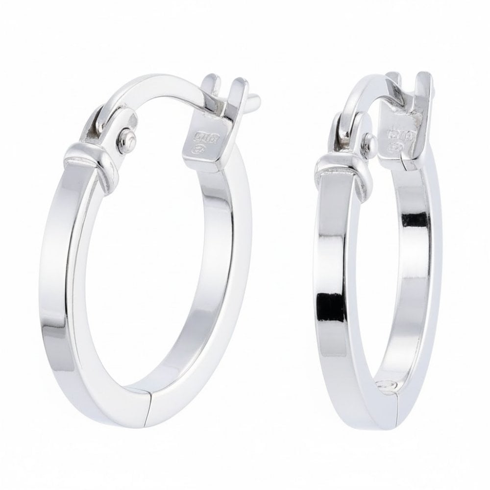 Hoop Earrings 9ct White Gold | Prime Jewellery