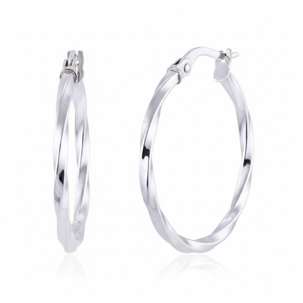 9ct Gold Spiral Hoop Earrings