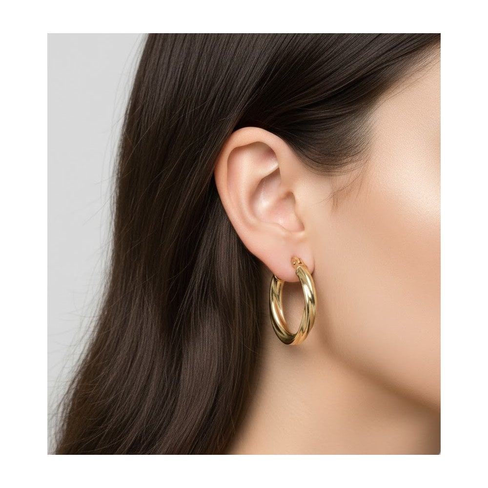 Rounded Small Hoop - detail view | Prime Jewellery