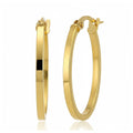 9ct Yellow Gold Diamond-Cut Edge Creole Hoop Earrings