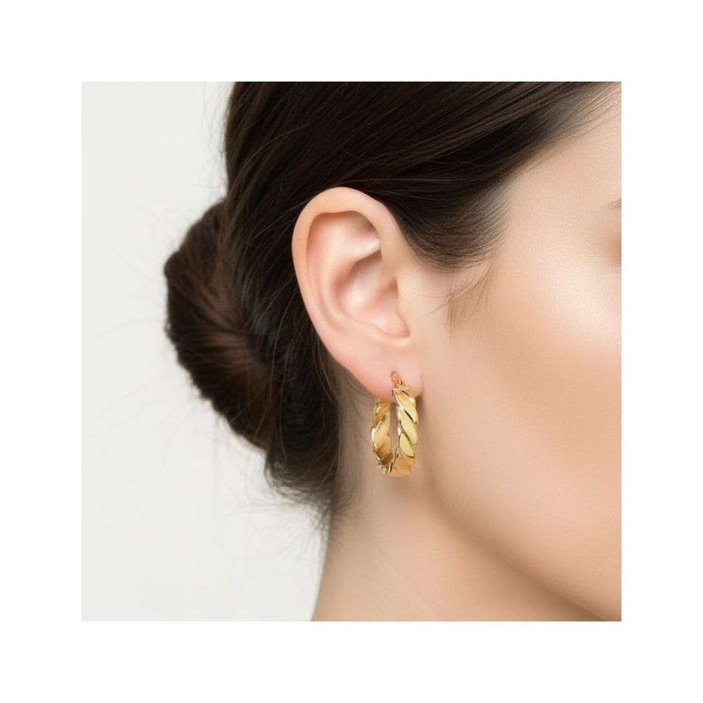 Twisted Small Hoop - detail view | Prime Jewellery