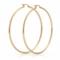 9ct Yellow Gold Large Slim Hoop Earrings