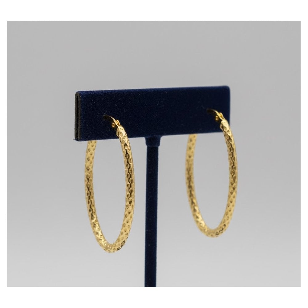 Textured Large Hoop - detail view | Prime Jewellery
