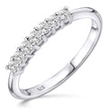 9ct White Gold 0.25 Carat Natural Diamond 7 Stone Engagement Ring