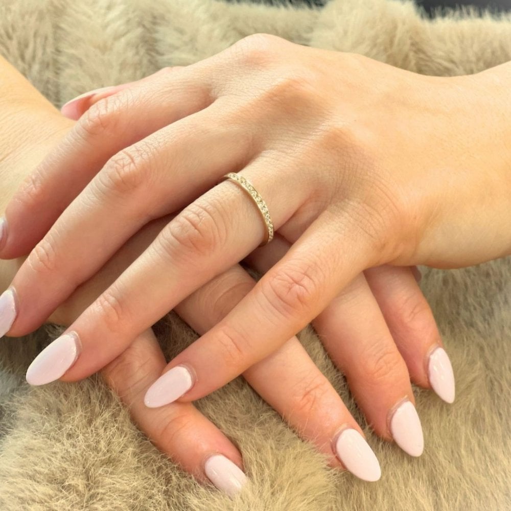 9ct Yellow Gold Channel Set Eternity Ring Cz Stones