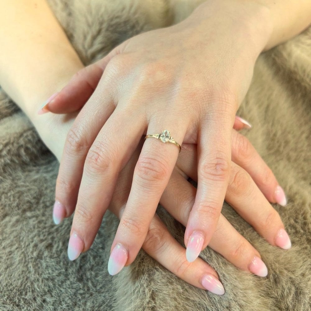 9ct Yellow Gold CZ Ring