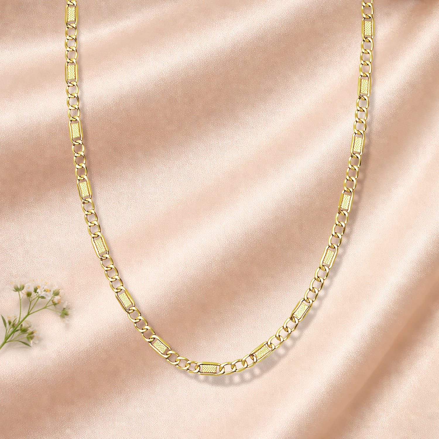 9ct Yellow Gold 18 Inch Valentino Chain