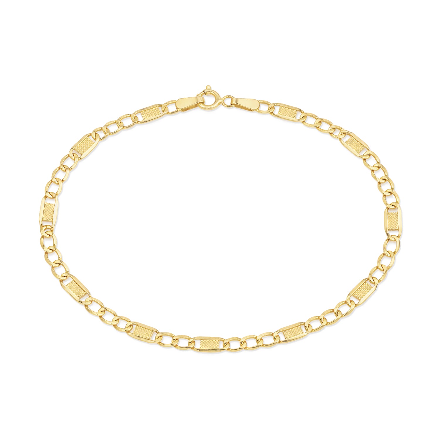 9ct Yellow Gold 7.5 Inch Valentino Bracelet
