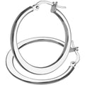 9ct White Gold Hoop Earrings