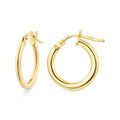 High Shine Mini Huggie Hoop Earrings 9ct Yellow Gold | Prime Jewellery