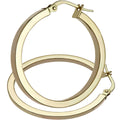 9ct Yellow Gold Medium Hoop Earrings