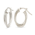 Diamond Hoop Earrings 9ct White Gold | Prime Jewellery