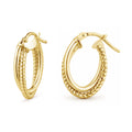 Twisted Small Hoop Earrings 9ct Yellow Gold | Prime Jewellery
