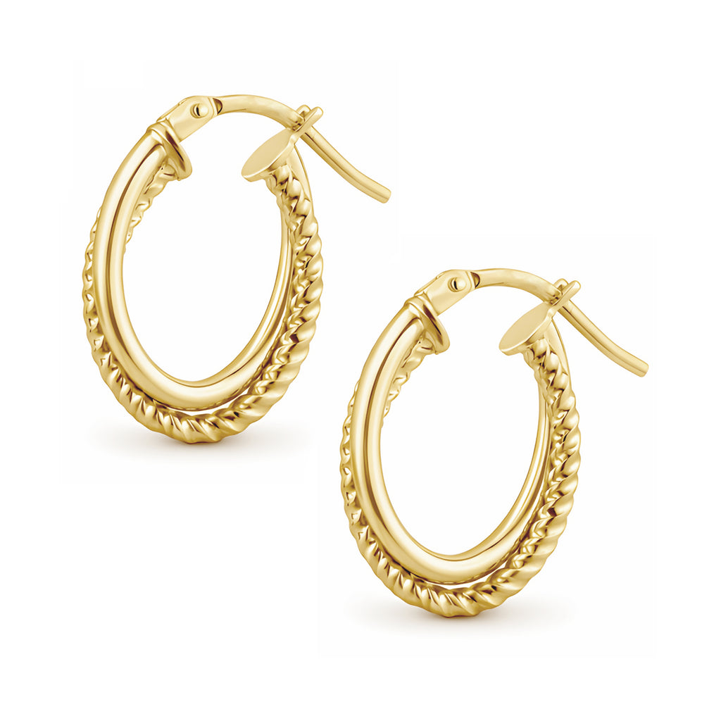 Twisted Small Hoop - detail view | Prime Jewellery