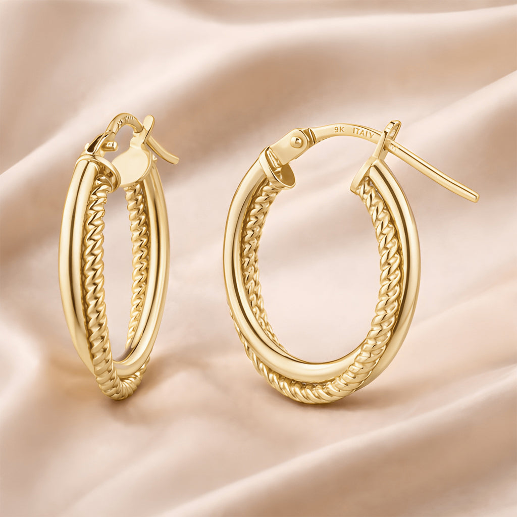 Twisted Small Hoop - detail view | Prime Jewellery
