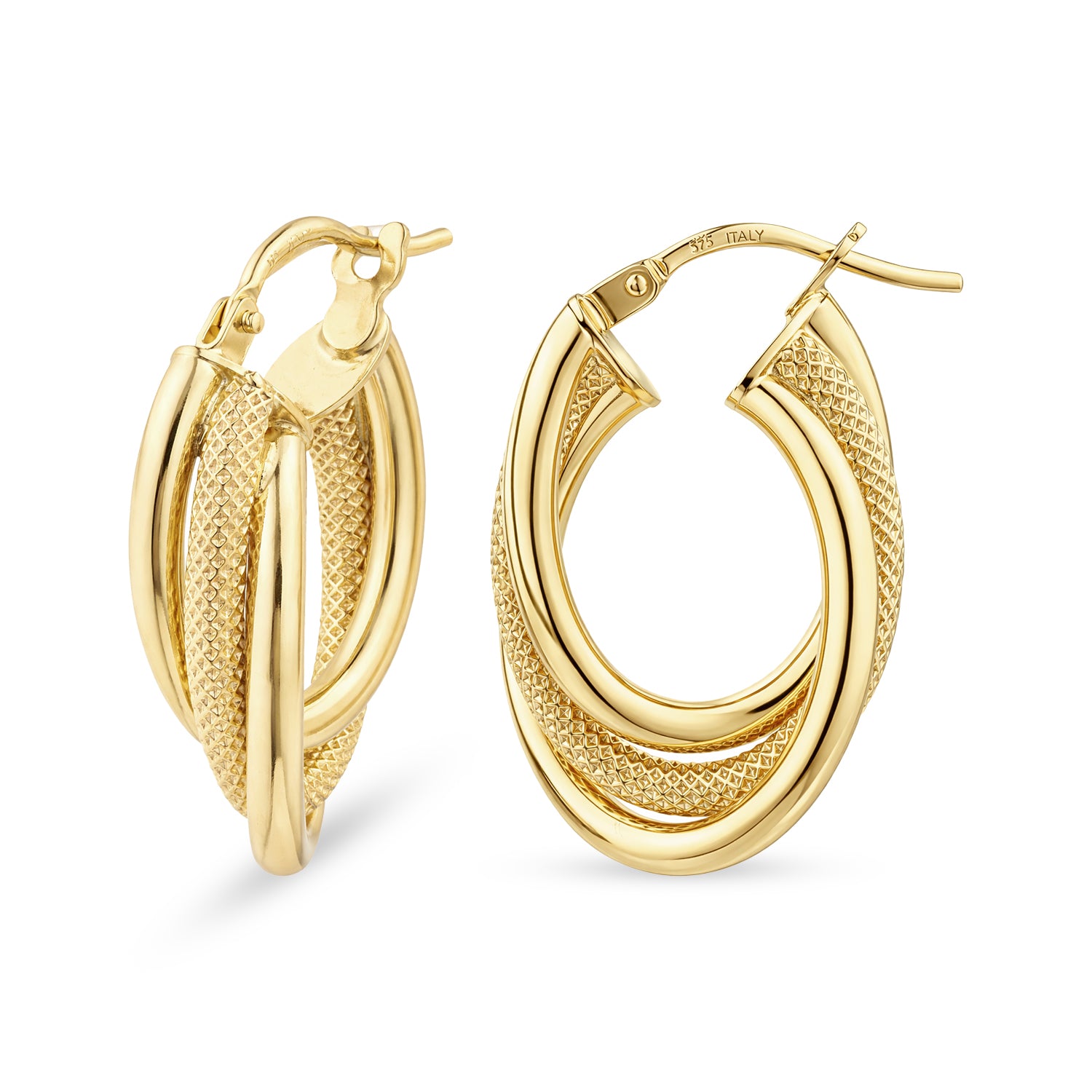 Hoop Earrings 9ct Yellow Gold | Prime Jewellery