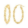 Twist Medium Hoop Earrings 9ct Yellow Gold | Prime Jewellery