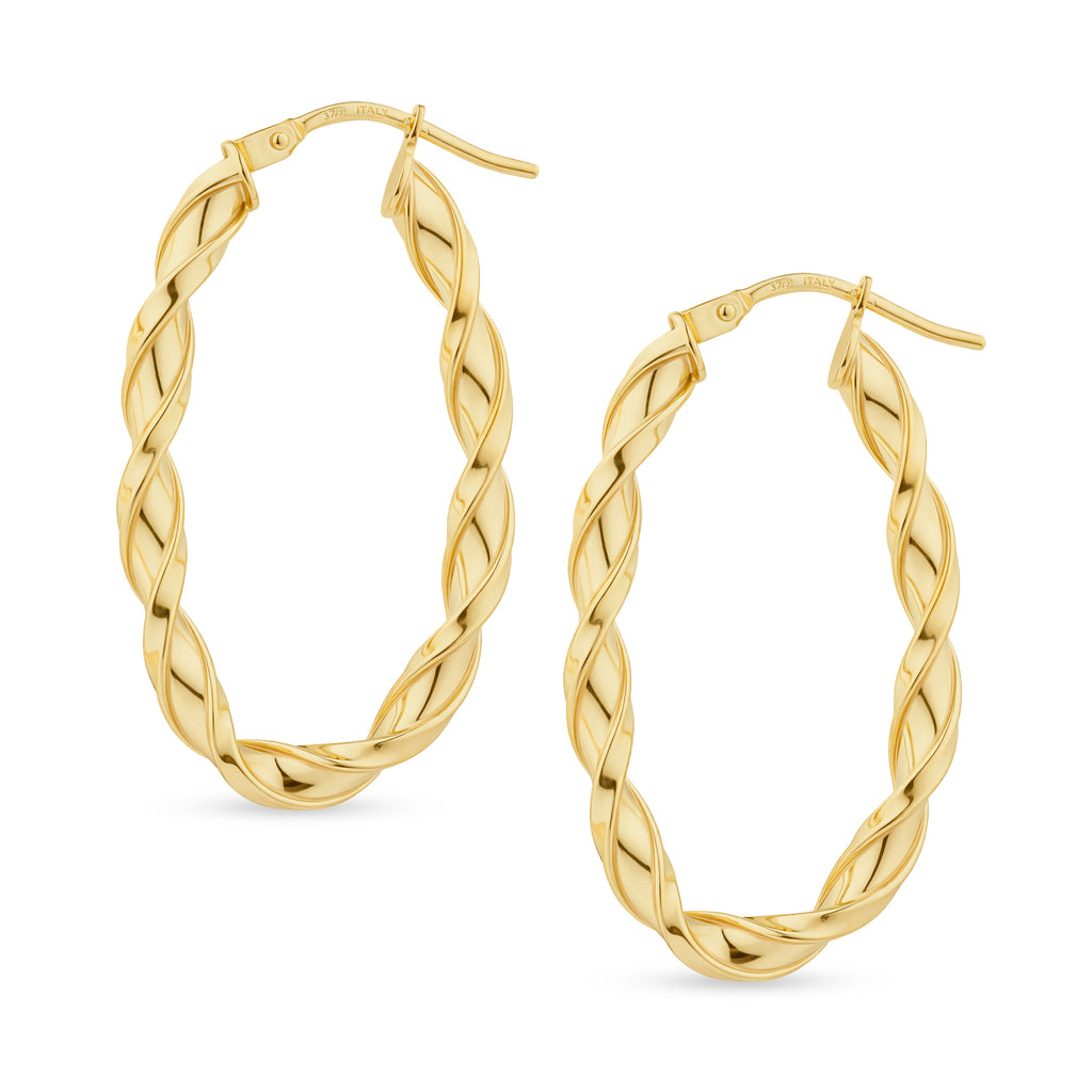 Twist Medium Hoop - detail view | Prime Jewellery