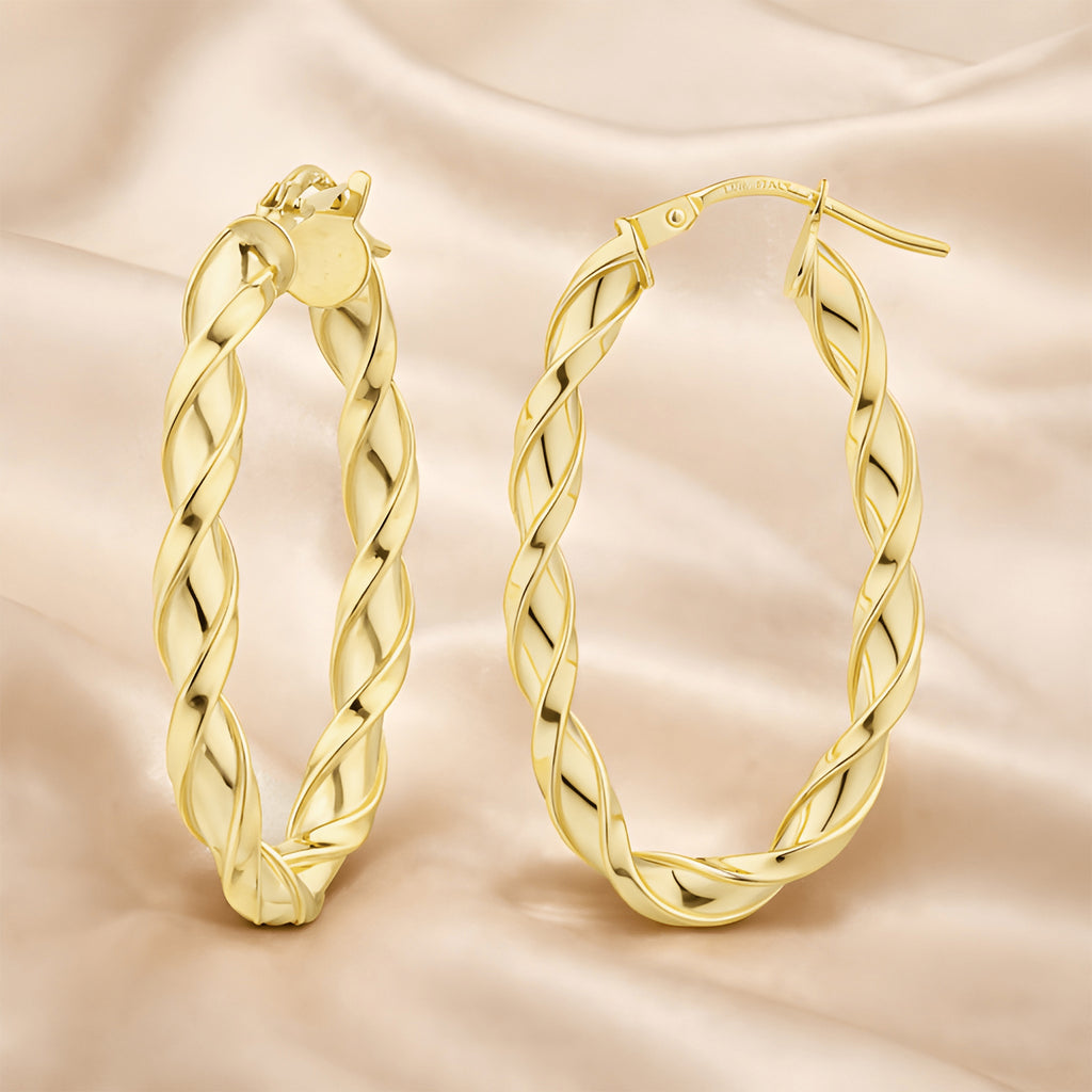 Twist Medium Hoop - detail view | Prime Jewellery