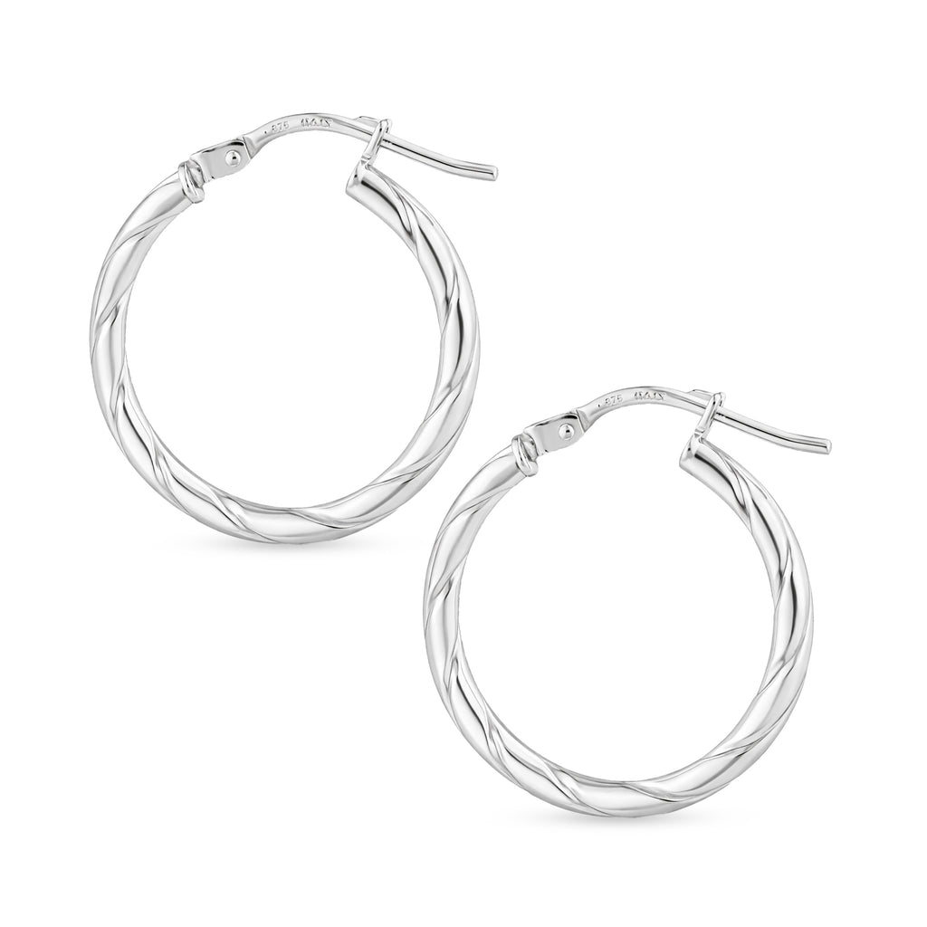 Twisted Small Hoop - detail view | Prime Jewellery