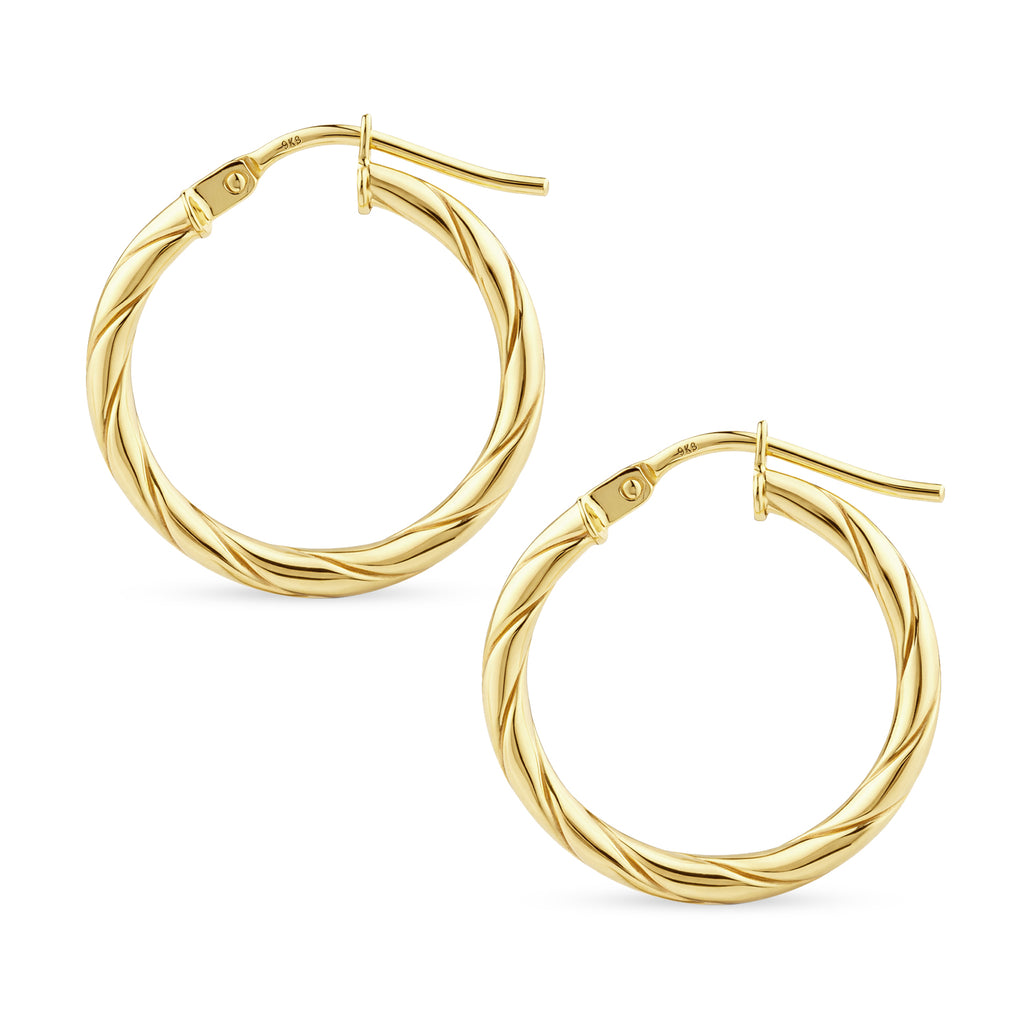 Twisted Small Hoop - detail view | Prime Jewellery