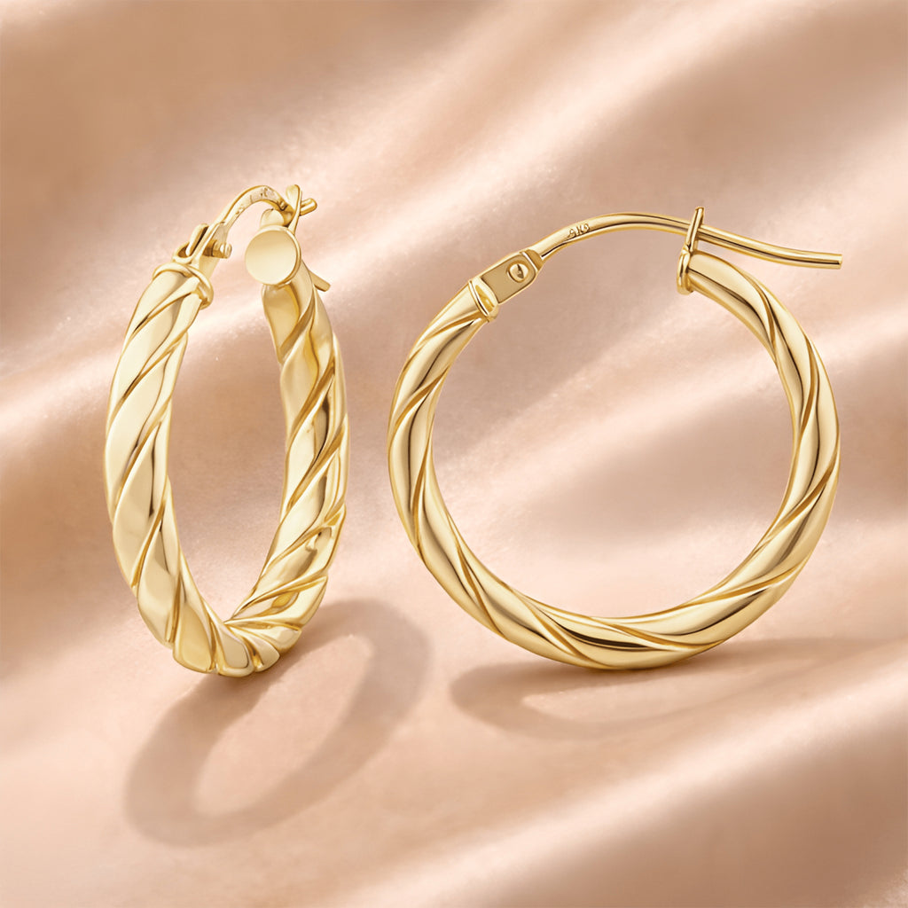 Twisted Small Hoop - detail view | Prime Jewellery