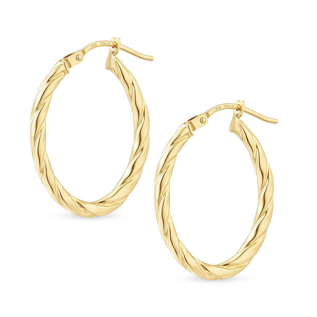 Twisted Medium Hoop - detail view | Prime Jewellery