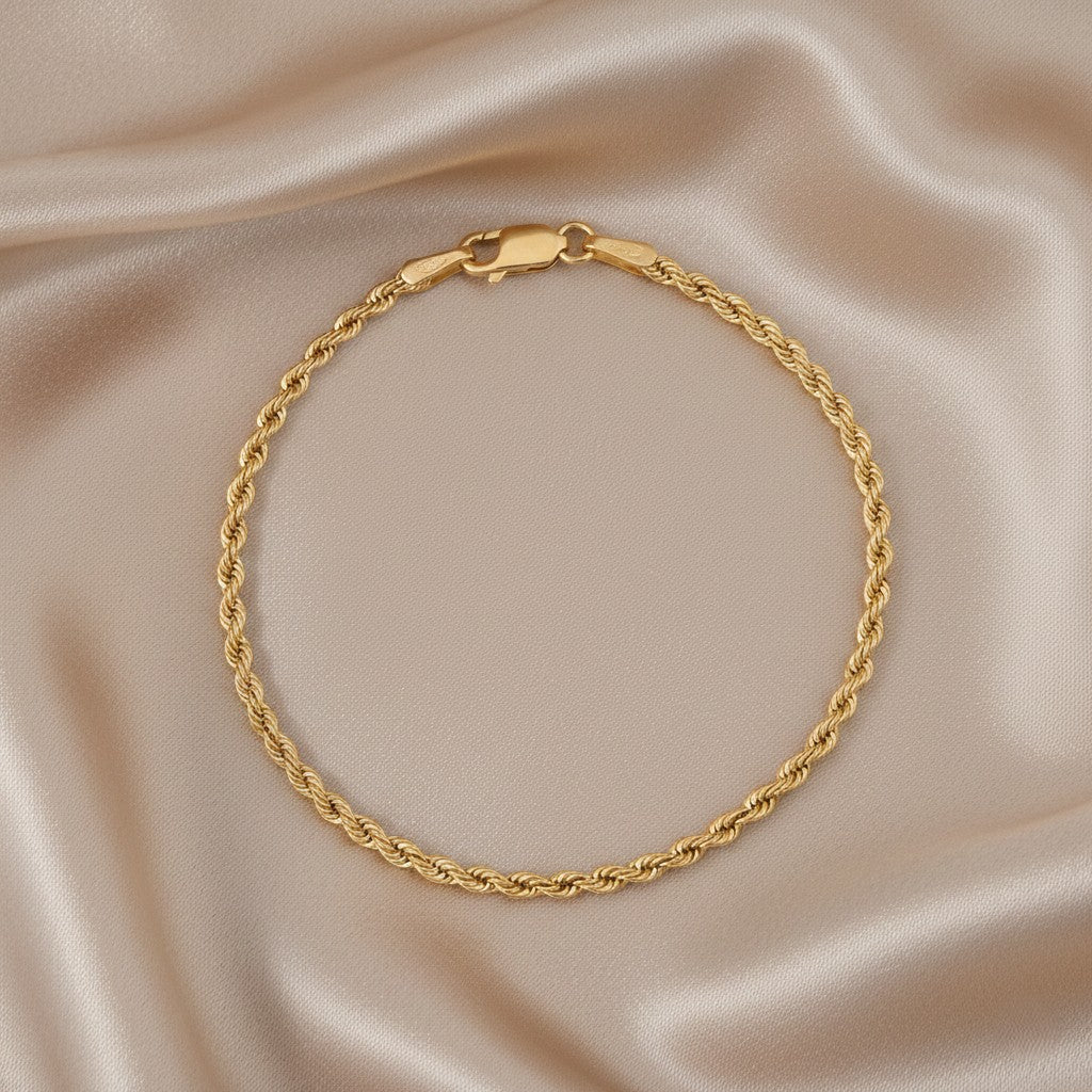 Rope Bracelet 9ct - detail view | Prime Jewellery