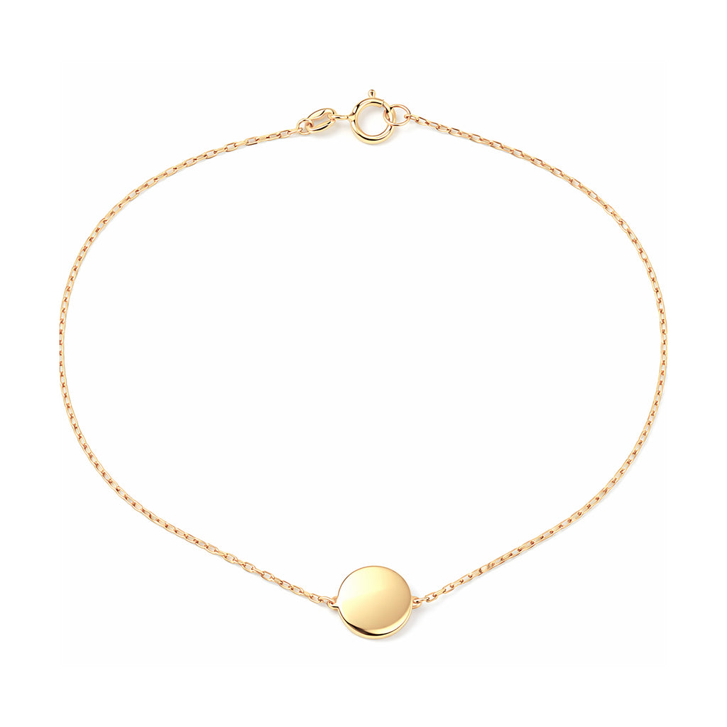 9ct Yellow Gold 7.5 Inch Circle Bracelet