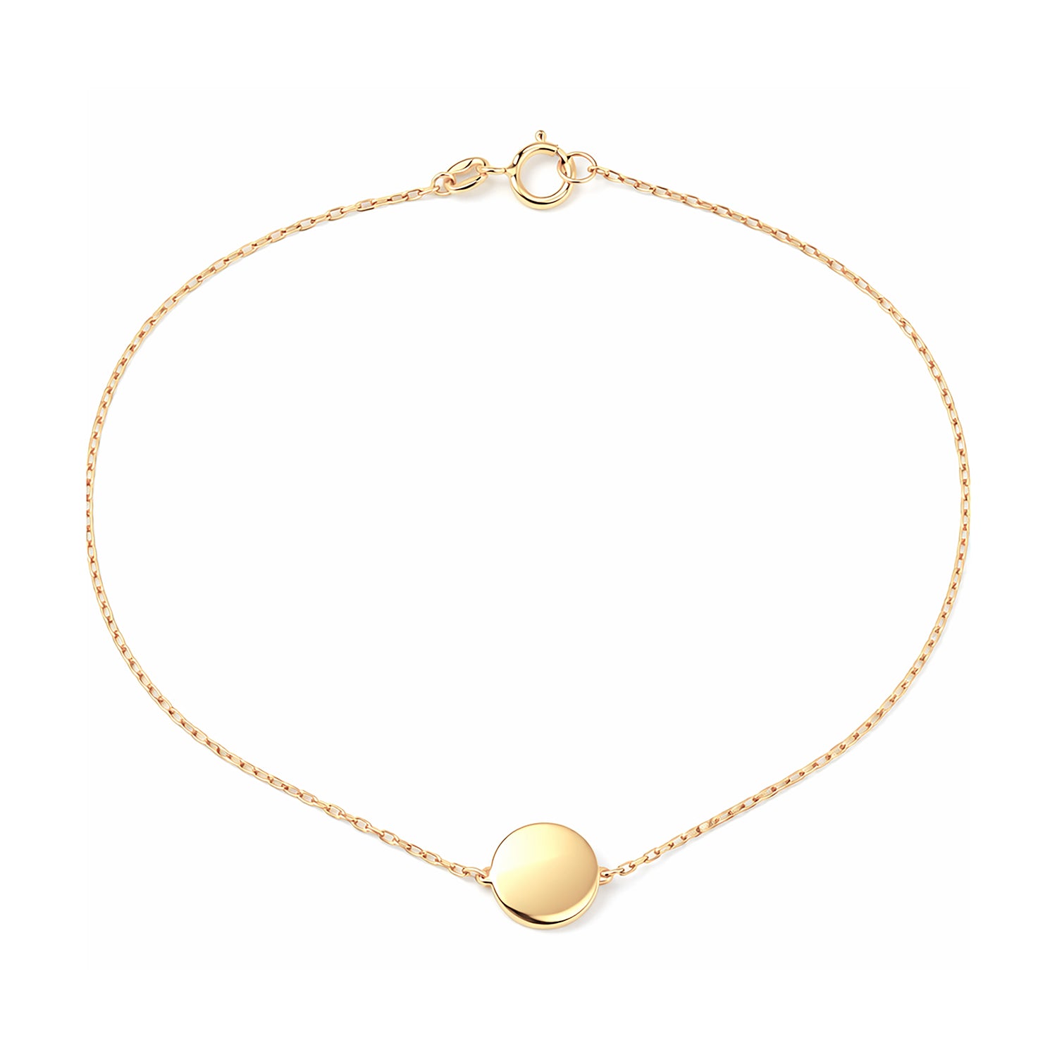 9ct Yellow Gold 7.5 Inch Circle Bracelet