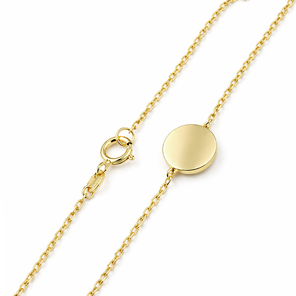 9ct Yellow Gold 7.5 Inch Circle Bracelet