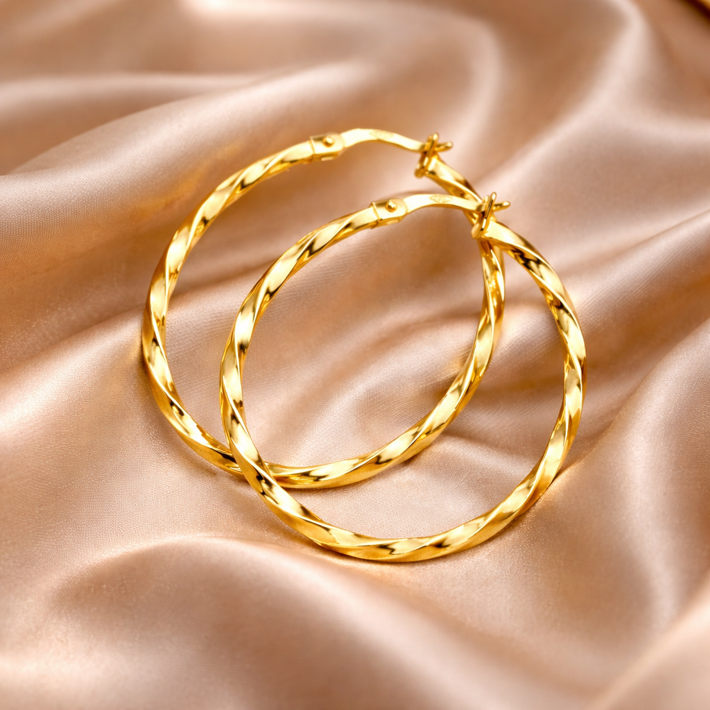 Twist Large Hoop - detail view | Prime Jewellery