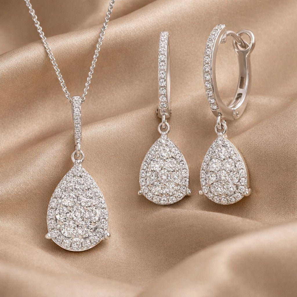 Diamond Earrings - detail view | Prime Jewellery