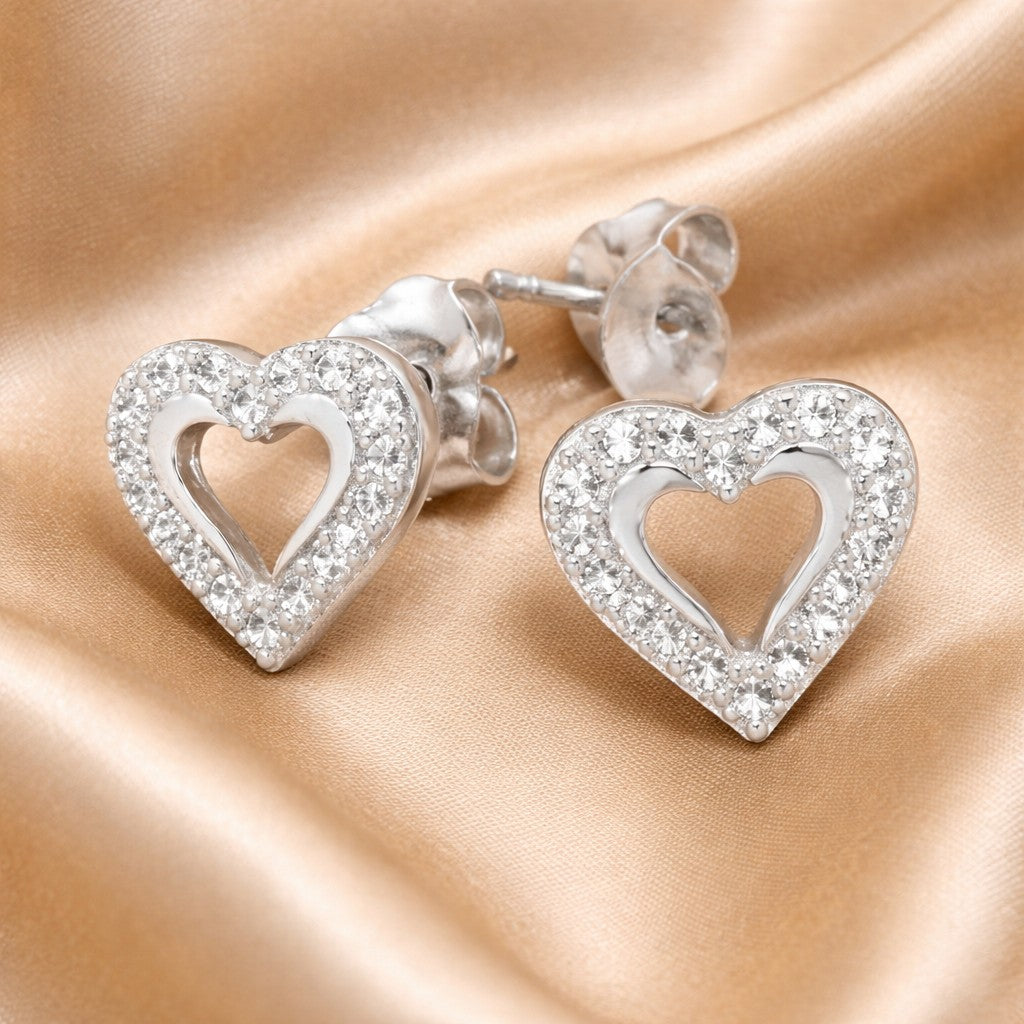 Cubic Zirconia Stud Earrings - detail view | Prime Jewellery