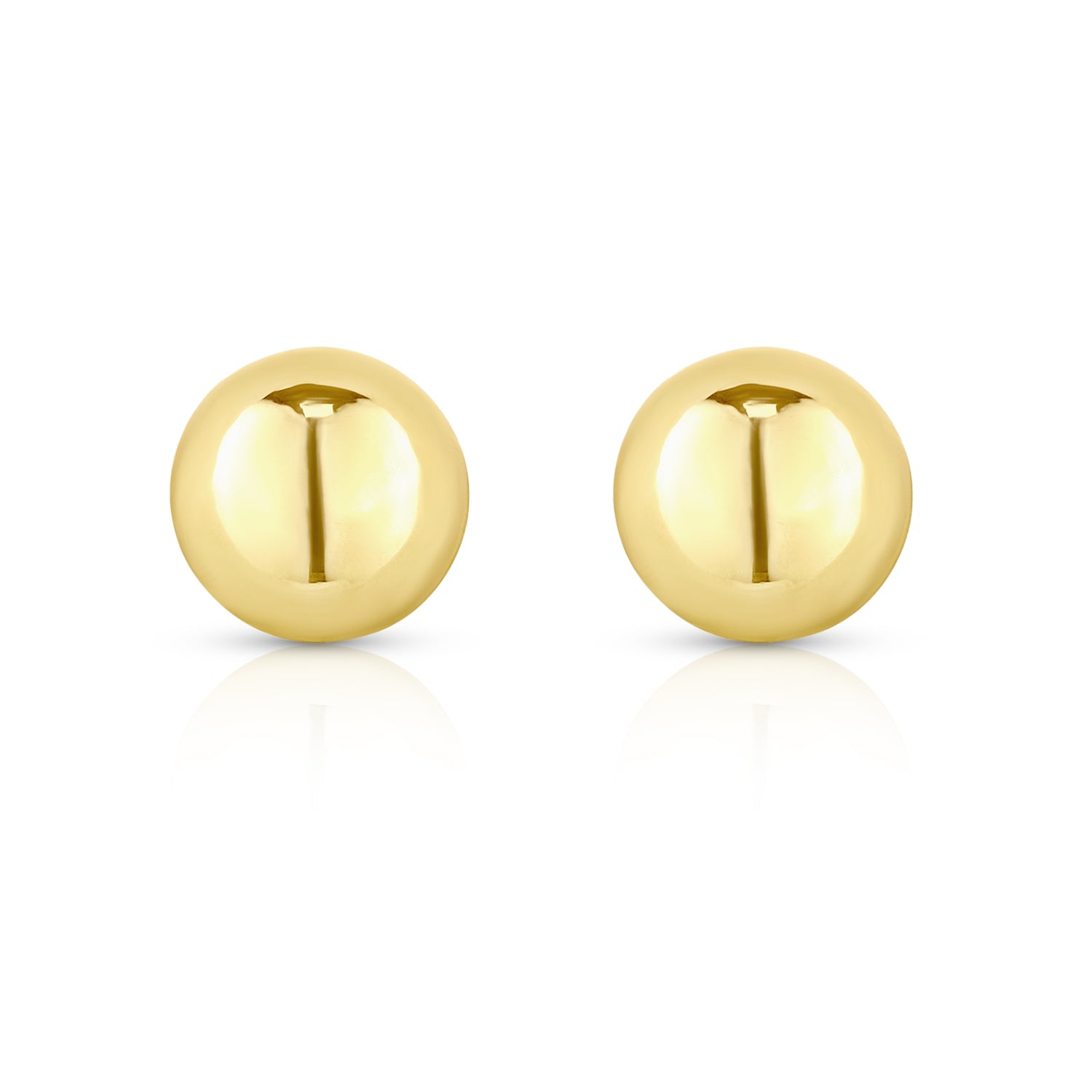 9ct Yellow Gold 5mm Button Stud Earrings