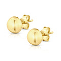 9ct Yellow Gold 5mm Button Stud Earrings