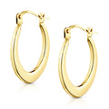 9ct Yellow Gold Oval Creole Earrings