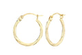 9ct Yellow Gold Twist Hoop Earrings