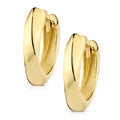 9ct Yellow Gold Twist Huggie Earrings