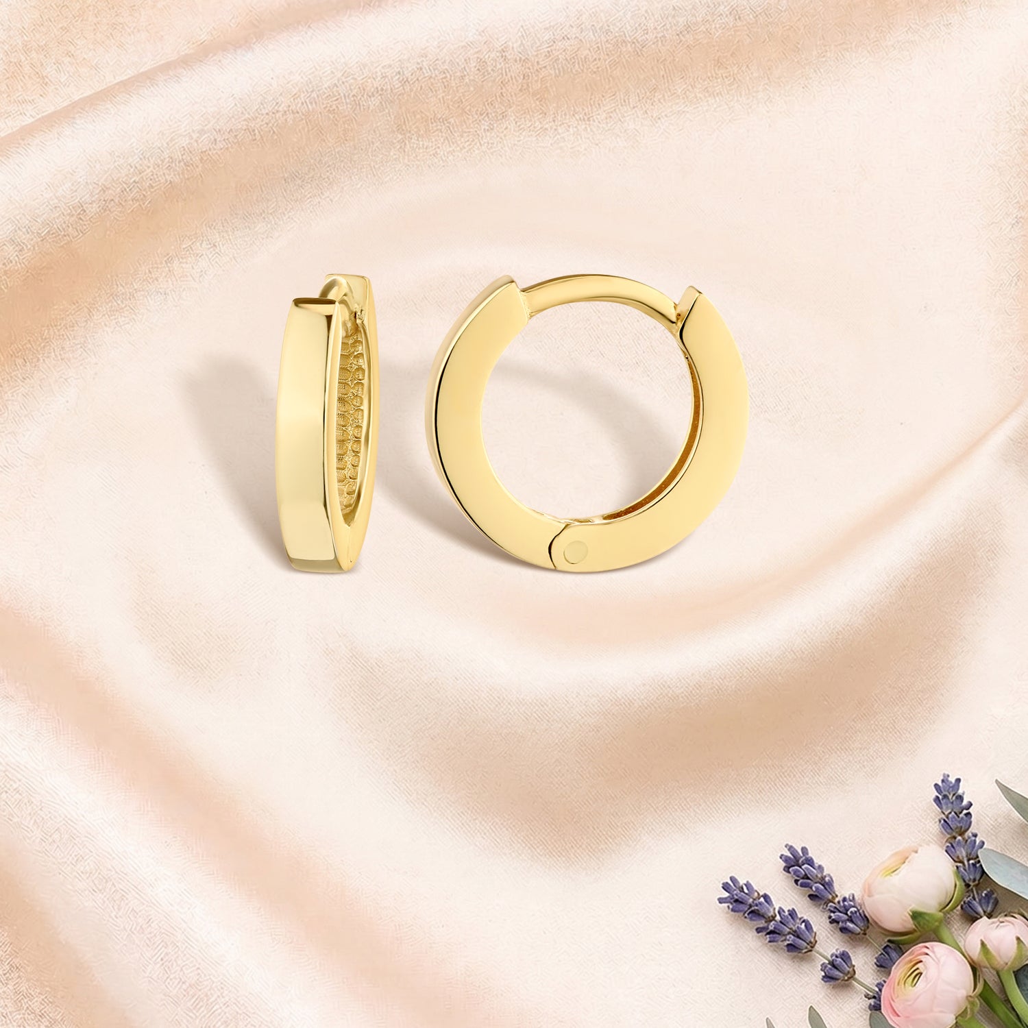 9ct Yellow Gold Huggy Earrings