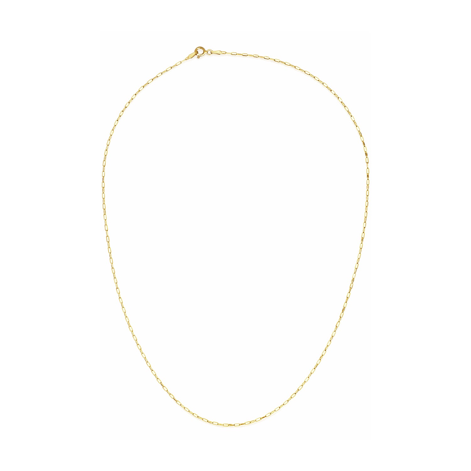 9ct Yellow Gold 16 Inch Forzatina Disc Chain