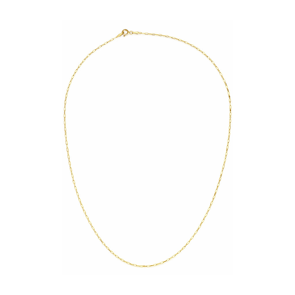 9ct Yellow Gold 18 Inch Forzatina Disc Chain