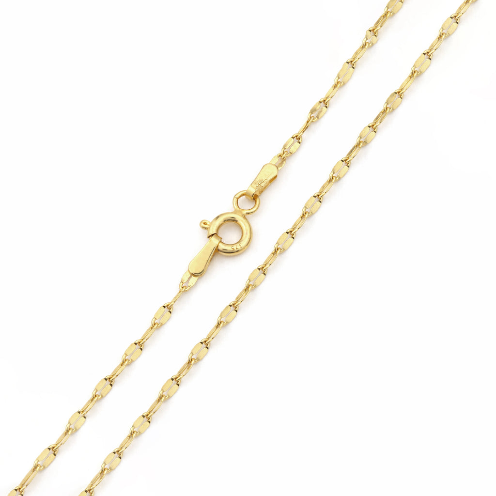 9ct Yellow Gold 18 Inch Forzatina Disc Chain