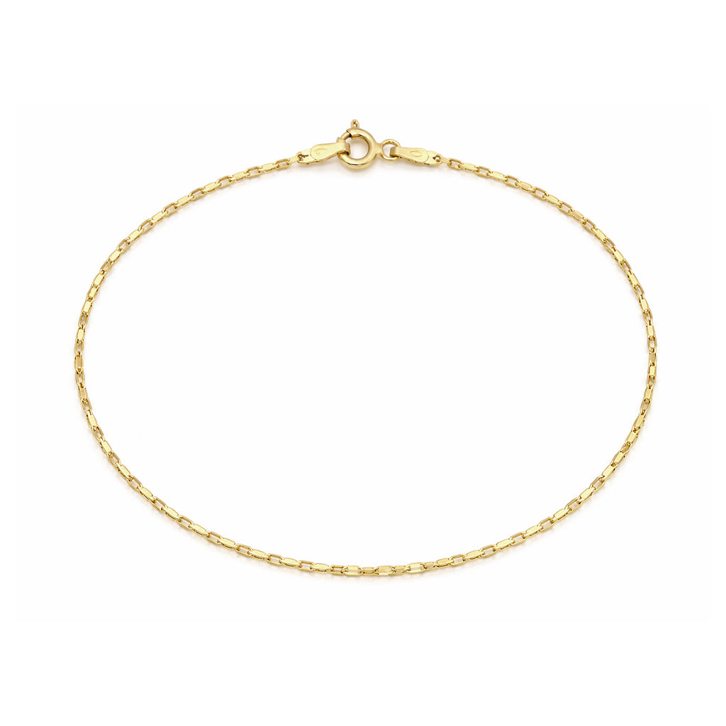 9ct Yellow Gold 7.5 Inch Forzatina Disc Bracelet