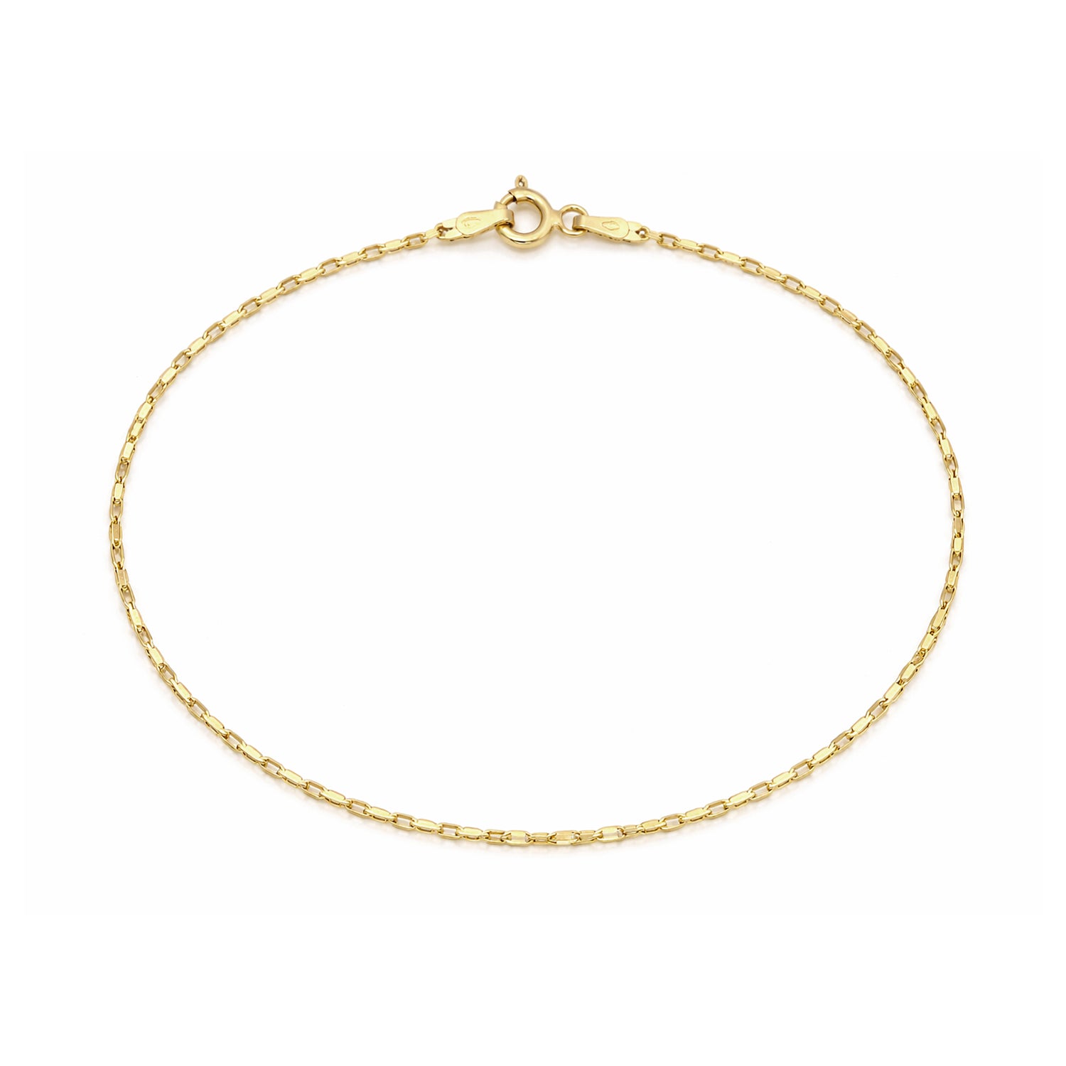 9ct Yellow Gold 7.5 Inch Forzatina Disc Bracelet